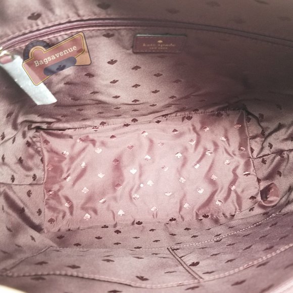 #bagsavenue Penny Greta Court Cherrywood Glitter Maroon Glitter Tote Kate Spade - Picture 11 of 14